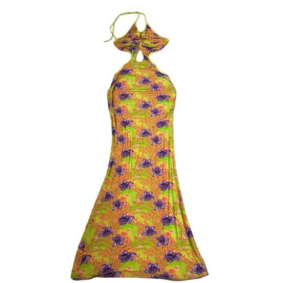 I AM GIA Green Hibiscus Print 'Valera' Maxi Dress - Picture 6 of 13